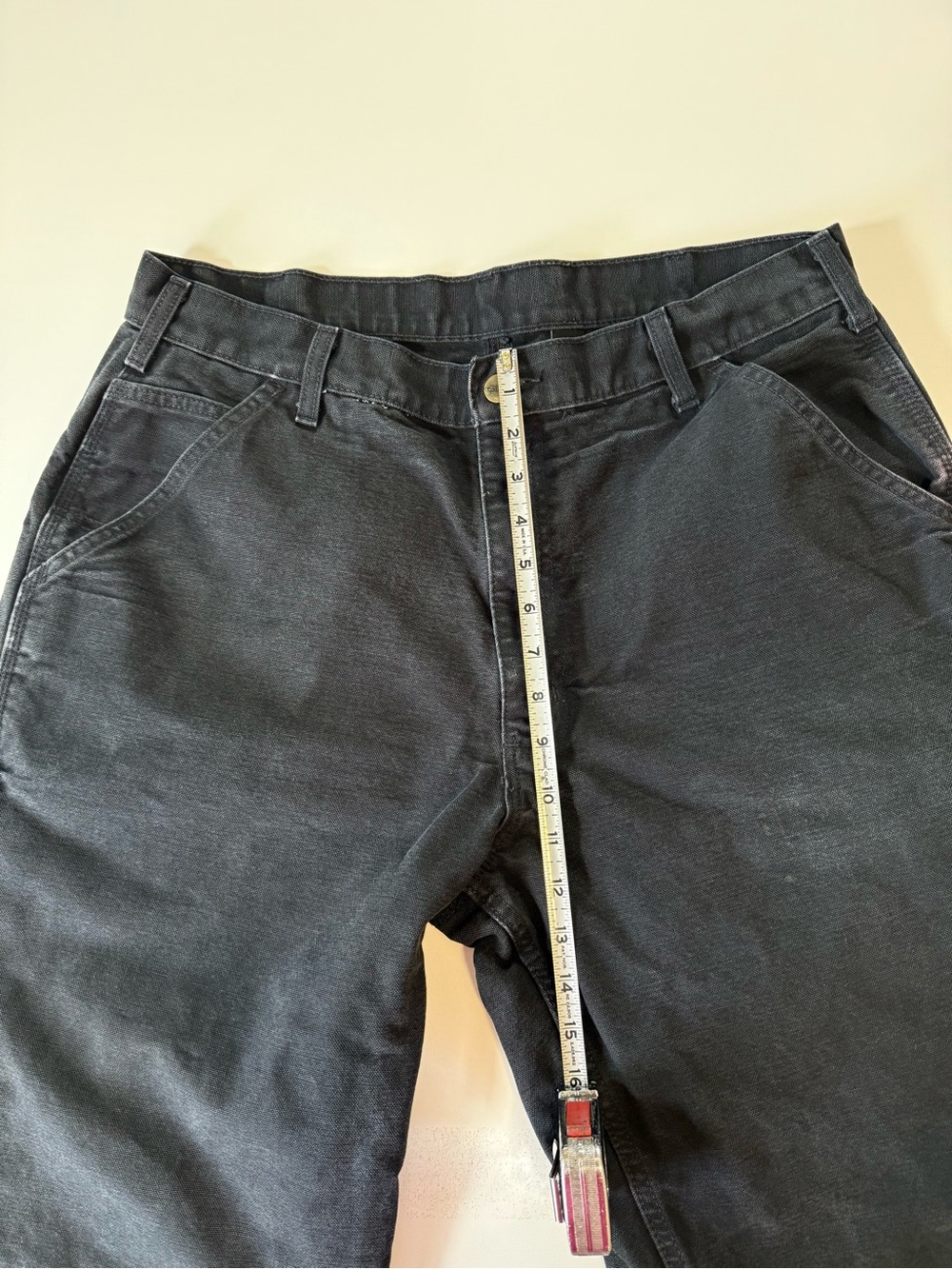 Carhartt B11 Loose Fit Washed Duck Carpenter Pants Black jeans Men's 36x34 - Picture 11 of 13